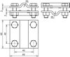 Cross unit St/tZn f. Rd 8-10/8-10mm - Rd 8-10/Fl 30mm Fl 30/30mm w/o interm. pl.