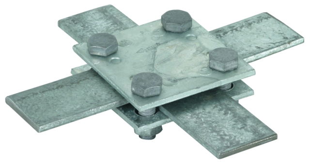 Cross unit St/tZn f. Fl 30/30mm without intermediate plate