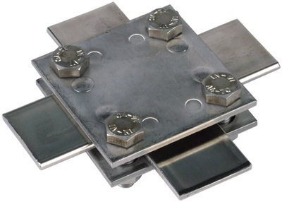 Cross unit StSt (V4A) f. Fl 30/30mm Dim. 60x60mm w/o intermediate plate