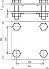Cross unit St/tZn f. Fl 30-40/30-40mm without intermediate plate