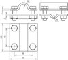 Cross unit St/tZn f. Rd 8-10/16mm - Rd 16/Fl 30mm without intermediate plate