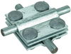 Cross unit St/tZn f. Rd 8-10/8-10mm - Rd 8-10/Fl 30mm-Fl 30/30mm w. interm. pl.