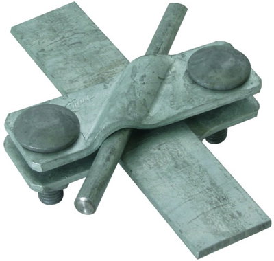 SV clamp St/tZn f. Rd 7-10/7-10mm - Rd 7-10/Fl 30mm-Fl 30/30mm