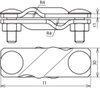 SV clamp St/tZn f. Rd 7-10/7-10mm - Rd 7-10/Fl 30mm-Fl 30/30mm
