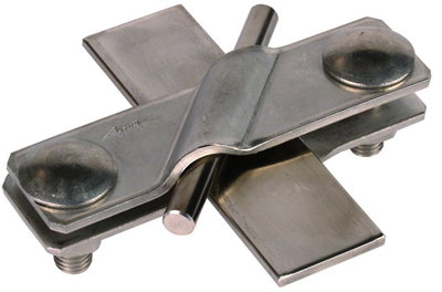 SV clamp StSt (V4A) f. Fl 40/40mm Rd 7-10/7-10mm - Rd 7-10/Fl 40mm