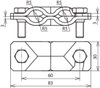 SVP clamp St/tZn f. Rd 8-10/8-10mm - Rd 8-10/Fl 30mm-Fl 30/30mm w/o int. pl.