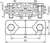 SVP clamp St/tZn f. Rd 8-10/8-10mm - Rd 8-10/Fl 30mm-Fl 30/30mm, interm. pl.