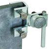 Connection clamp St/tZn, vertical type f. profiles 3-18mm with clamping frame