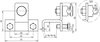 Clamp StSt, vertical type, for profiles 3-18mm with KS connector