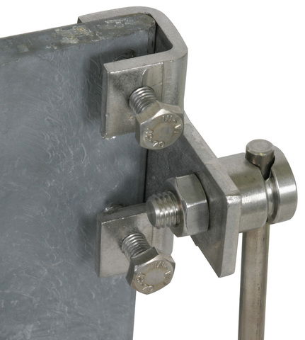 Clamp StSt, horizontal type, f. profiles 3-18mm with KS connector