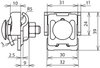 Saddle clamp Cu clamping range 0.7-8mm with clamping frame for Rd 6-10mm