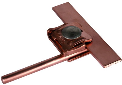 Saddle clamp Cu clamping range 0.7-8mm with clamping frame for Rd 6-10mm