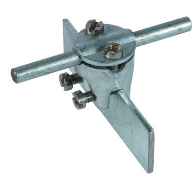 Saddle clamp ZDC clamping range 0.7-6mm w. two-screw cleat for Rd 7-10mm