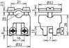 Saddle clamp ZDC clamping range 0.7-6mm w. two-screw cleat for Rd 7-10mm