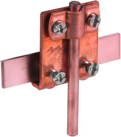 Saddle clamp Cu clamping range 0.7-10mm with cleat for Rd 7-10mm