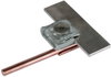 Bimetallic saddle clamp Cu-St/tZn clamping range 0.7-8mm for Rd 6-10mm