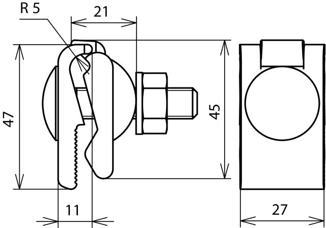 Connection clamp MCI/tZn clamping range Fl 0.4-12mm f. Rd 4-10mm longitudinal – Görsel 2 / 2