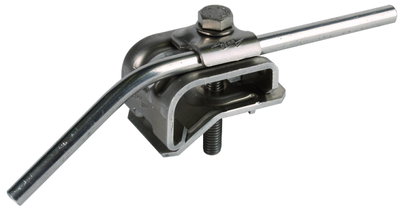 Gutter clamp Al for bead 16-22mm with clamping frame for Rd 8-10mm