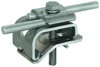 Gutter clamp Al for bead 16-22mm with double cleat for Rd 8-10mm