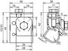 Gutter clamp St/tZn f. bead 16-22mm with clamping frame f. Rd 6-10mm