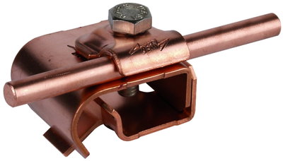 Gutter clamp Cu f. bead 16-22mm with clamping frame for Rd 6-10mm