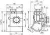 Gutter clamp Al f. bead 16-22mm with double cleat f. Rd 8-10mm