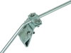 Gutter clamp St/tZn f. bead 13-25mm with two-screw cleat for Rd 7-10mm