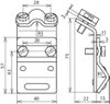 Gutter clamp St/tZn f. bead 13-25mm with two-screw cleat for Rd 7-10mm