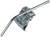 Gutter clamp St/tZn f. bead 13-25mm width 60mm with cleat for Rd 7-10mm