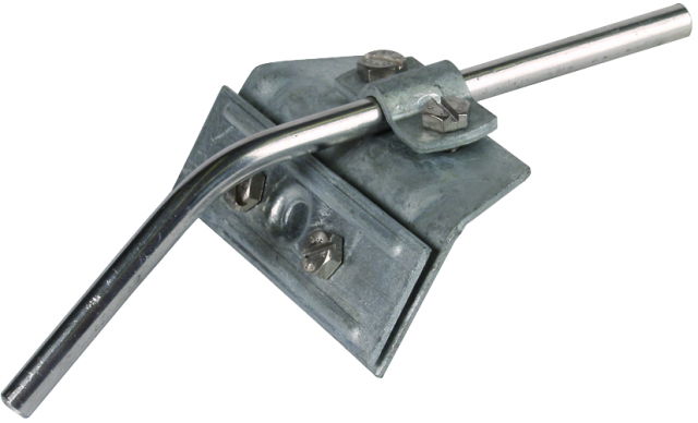 Snow guard clamp St/tZn, clamping range 3-13mm with cleat for Rd 7-10mm