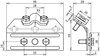 Snow guard clamp St/tZn, clamping range 3-13mm with cleat for Rd 7-10mm