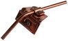 Snow guard clamp Cu, clamping range 3-13mm with cleat for Rd 7-10mm
