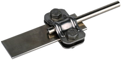 UNI disconnecting clamp, StSt for Rd 8-10/Fl 30mm