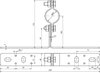 Mounting bracket StSt with cleat f. pipes D 40mm for DEHNiso-Combi