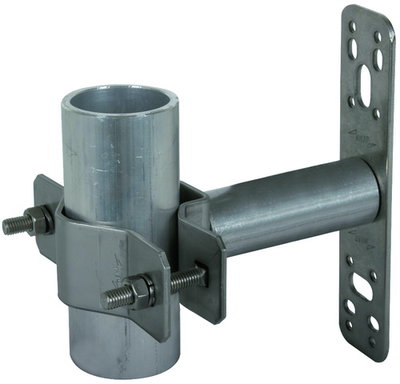 Wall mounting bracket StSt f. vertical mounting w. cleat f. pipes D 40-50mm