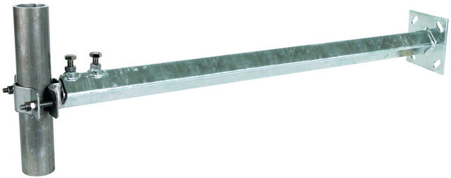Wall mount. bracket St/tZn-StSt f. pipes D 40-50mm adjust. wall dist. 700-1300mm