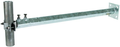 Wall mount. bracket St/tZn-StSt f. pipes D 40-50mm adjust. wall dist. 700-1300mm