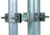 Fixing clamp for pipes D 40mm w. spacer 35mm for supp. tubes D 45-65mm StSt