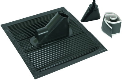Roof bushing set (black) w. aluminium roof tile f. D 10/16/48mm