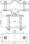 Fixing clamp f. DEHNiso-Combi 1 1/2-2 f. constructions -60x120mm