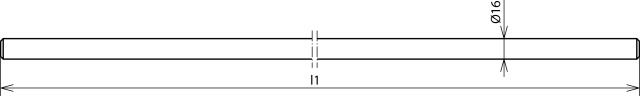 Air-termination rod D 16mm L 3000mm AlMgSi chamfered on both ends – Görsel 2 / 2