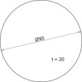 Foam pad one side adhesive D=90mm d=20mm w. pull-off tab