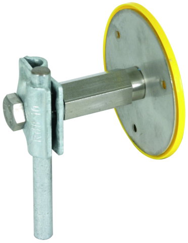 Fixed earthing terminal type M M10/M12 StSt(V4A) w. MV clamp f. Rd 8-10mm St/tZn