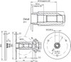 Fixed earthing terminal type M M10/M12 StSt(V4A) w. MV clamp f. Rd 8-10mm St/tZn