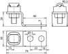 Z-shaped end piece St/tZn with 3 boreholes D 11mm with 1 KS connector