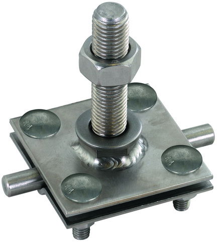 Clamp f. fixed earthing terminal M16 f. Rd 7-10/Fl30-40mm StSt (V4A)