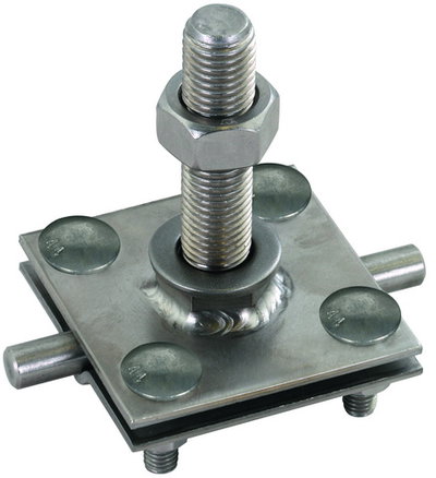Clamp f. fixed earthing terminal M16 f. Rd 7-10/Fl30-40mm StSt (V4A)