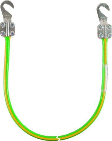 Earthing cable 16mm² / L 0.5m green/ yellow w. 2 open cable lugs (B) M8/M10 Supply No. 6150-12-313-5059