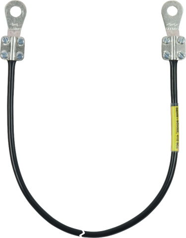 Erdungsleitung 16mm²/L 0,35m schw. m.2 Kabelschuhe (D) geschl. M10