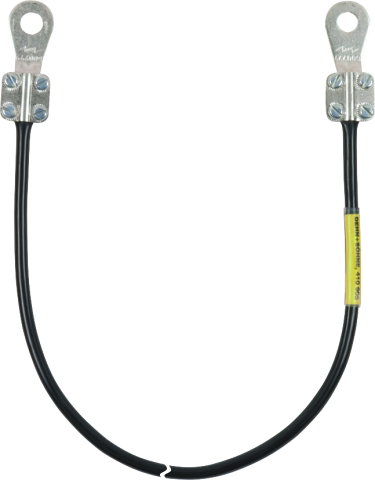 Earth conductor 16mm² / L 0.5m black w. 2 closed cable lugs (D) M10 Supply No. 6150-12-198-6813